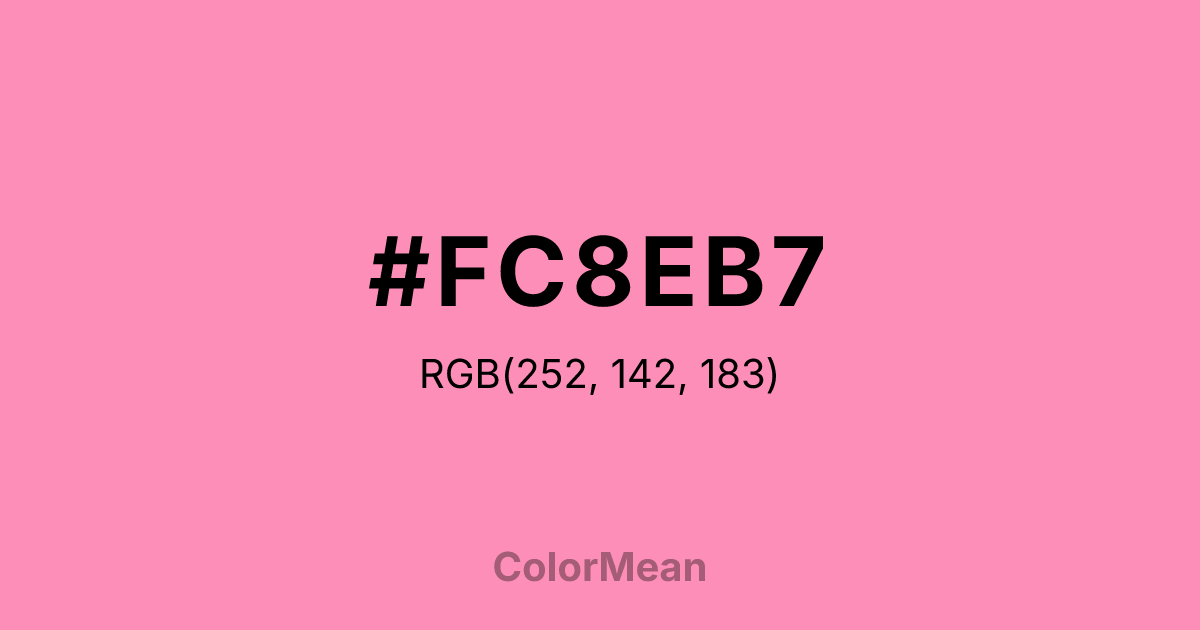 #FC8EB7 color swatch