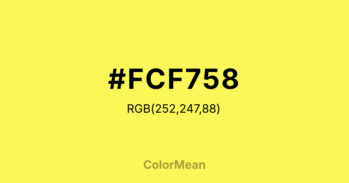 #FCF758 color swatch