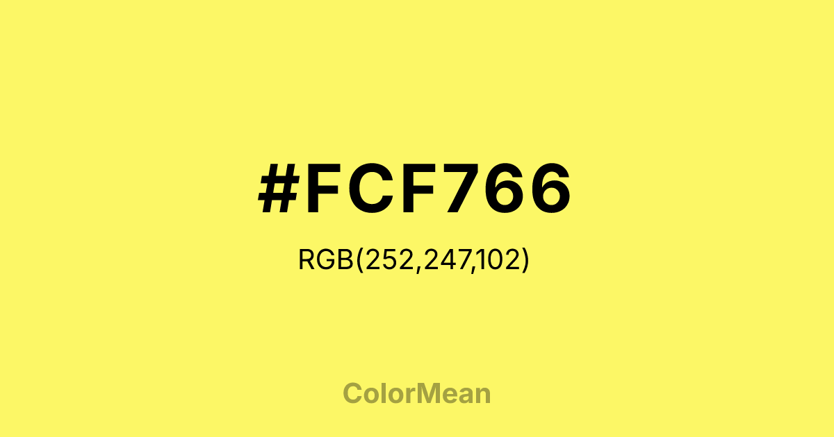 #FCF766 color swatch