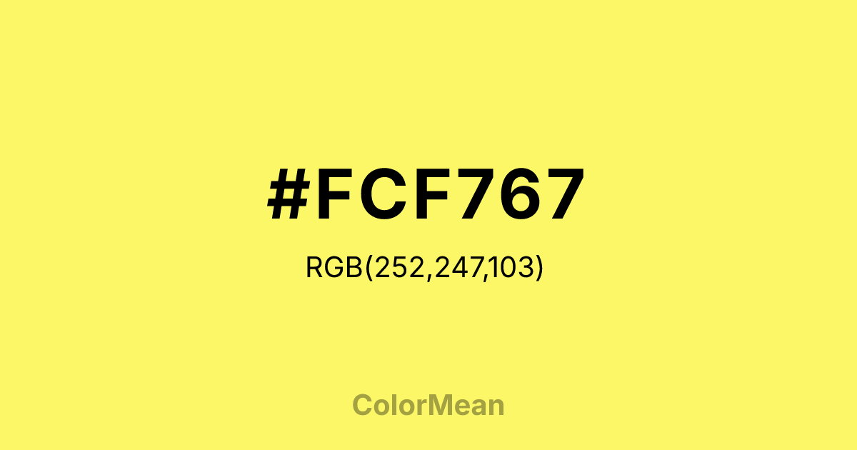 #FCF767 color swatch