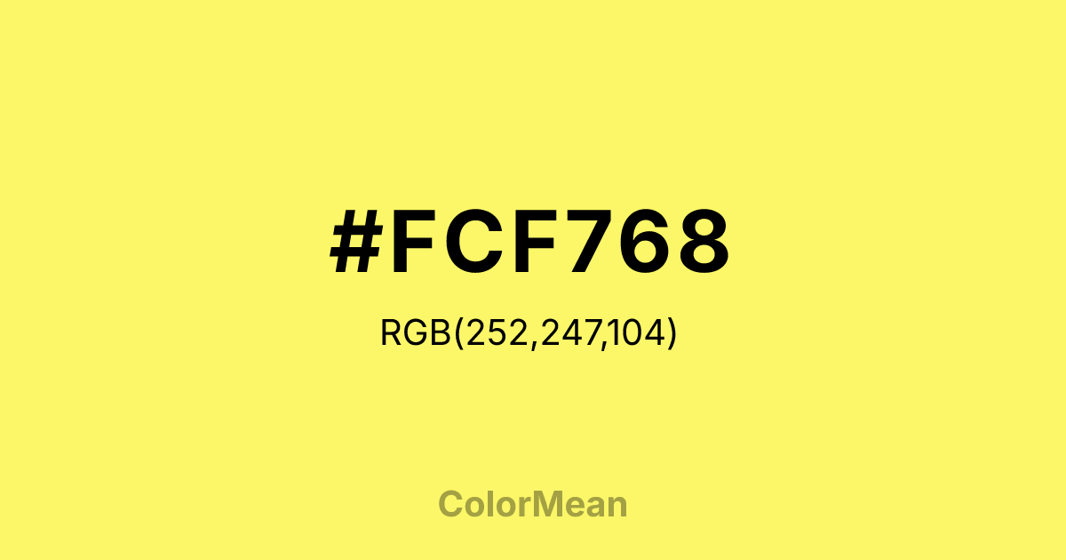 #FCF768 color swatch