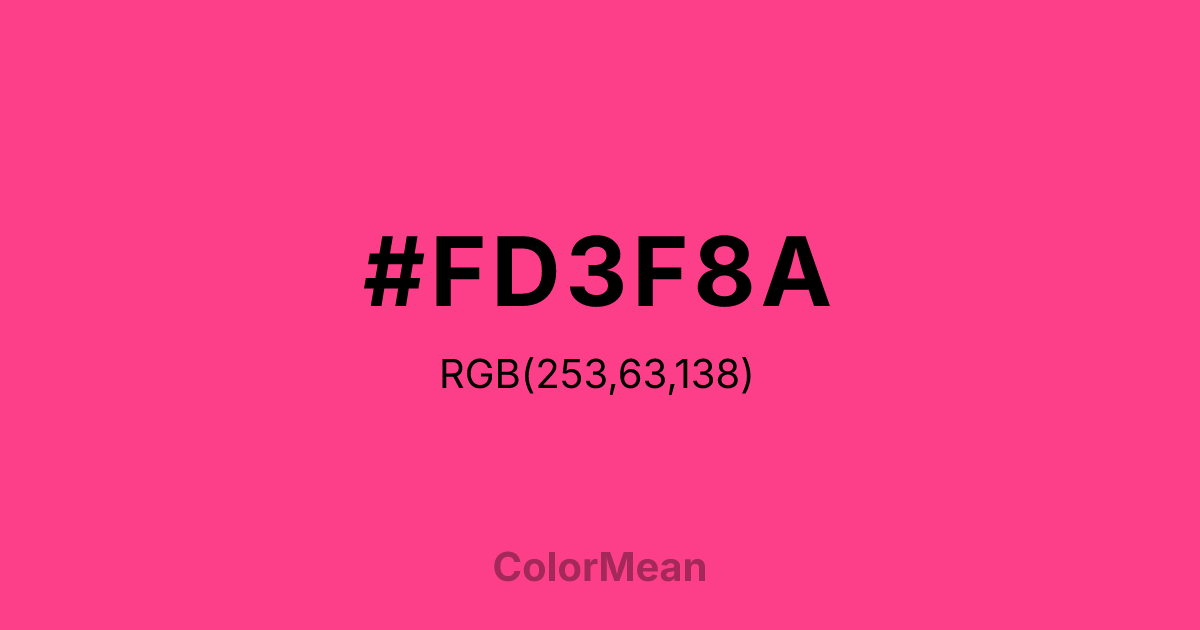 #FD3F8A color swatch
