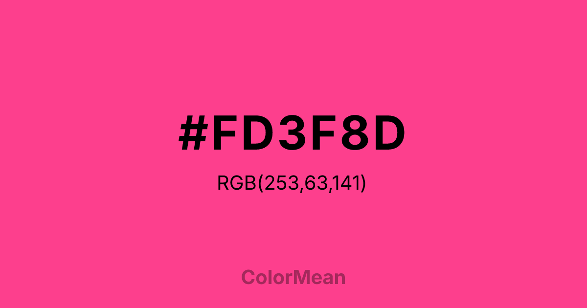 #FD3F8D color swatch