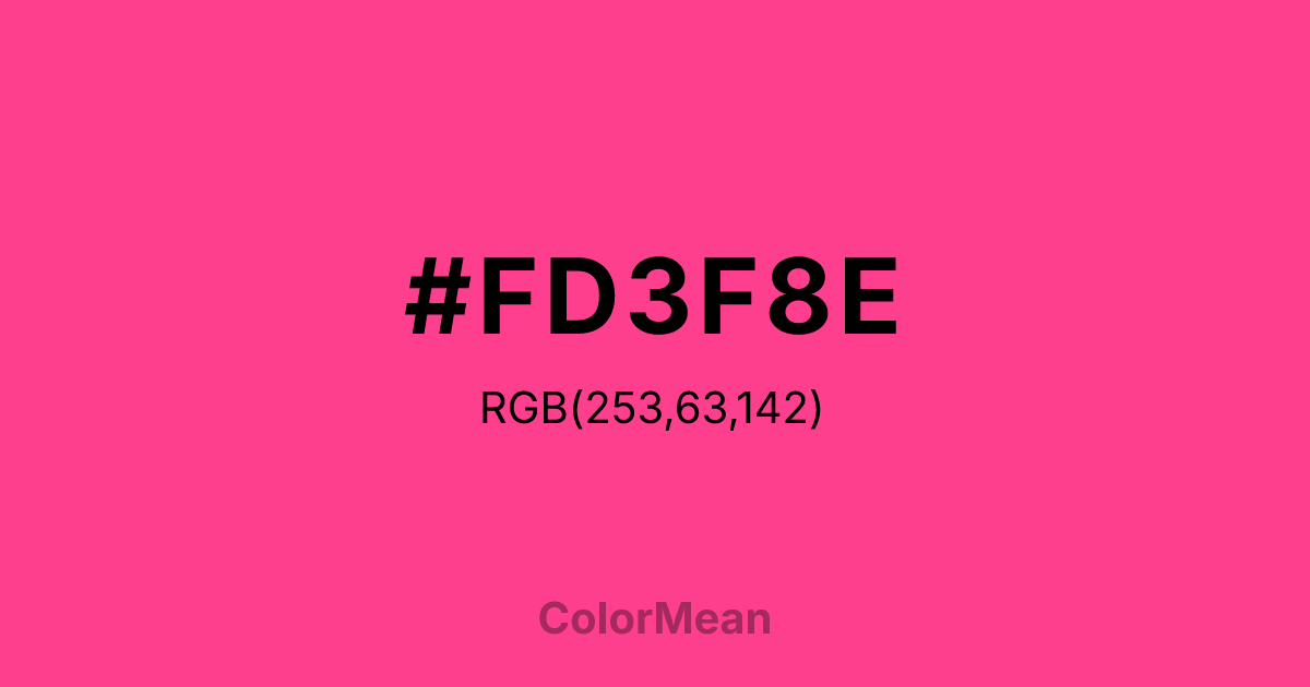#FD3F8E color swatch