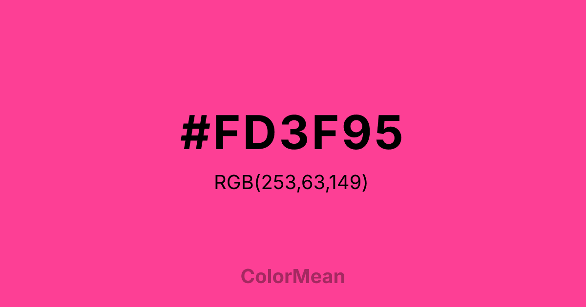 #FD3F95 color swatch