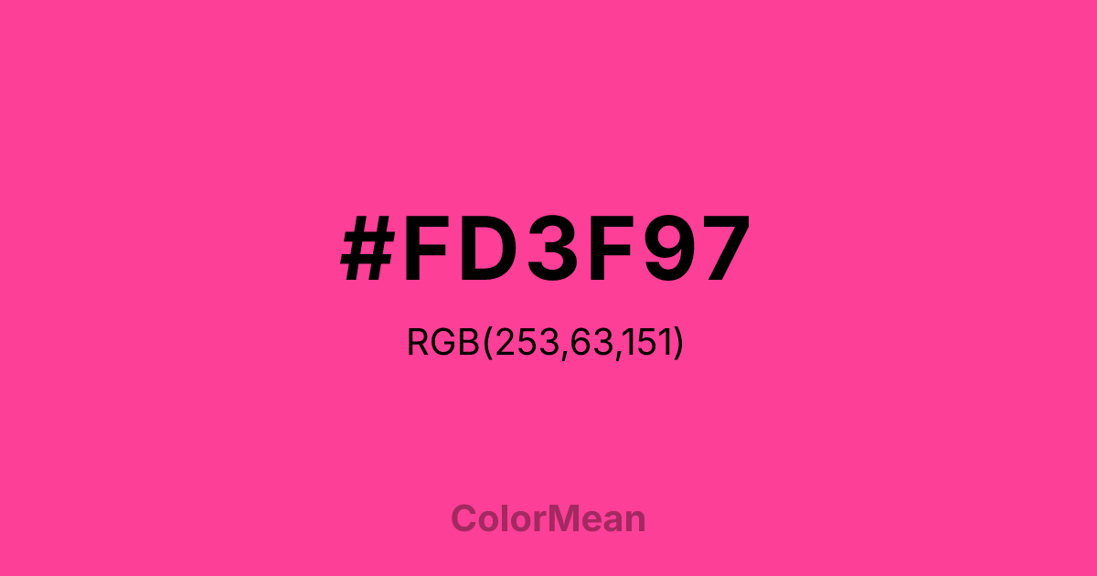 #FD3F97 color swatch