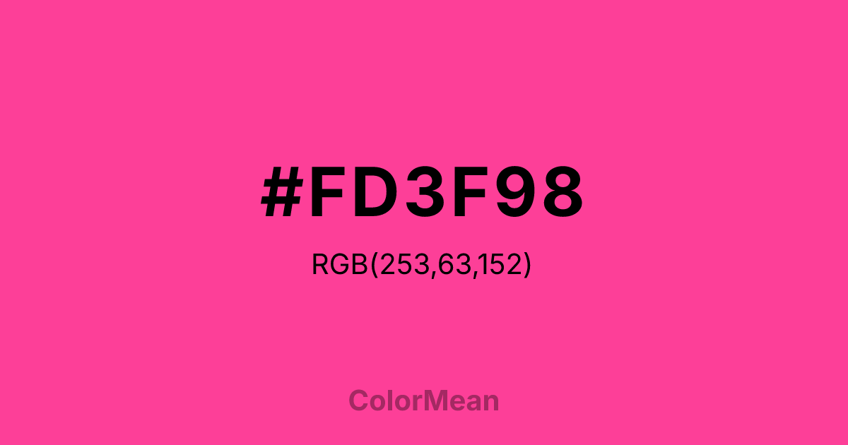 #FD3F98 color swatch