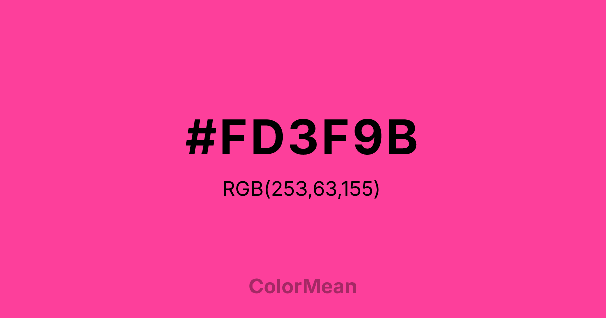 #FD3F9B color swatch