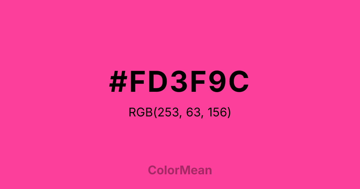 #FD3F9C color swatch