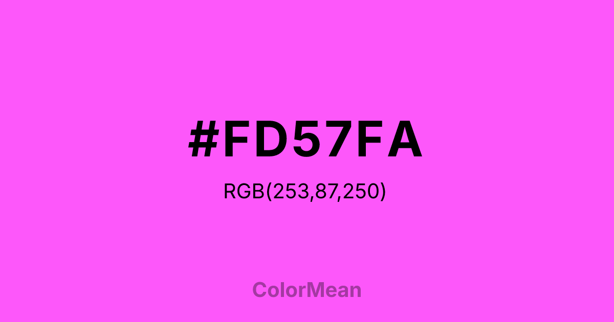 #FD57FA color swatch