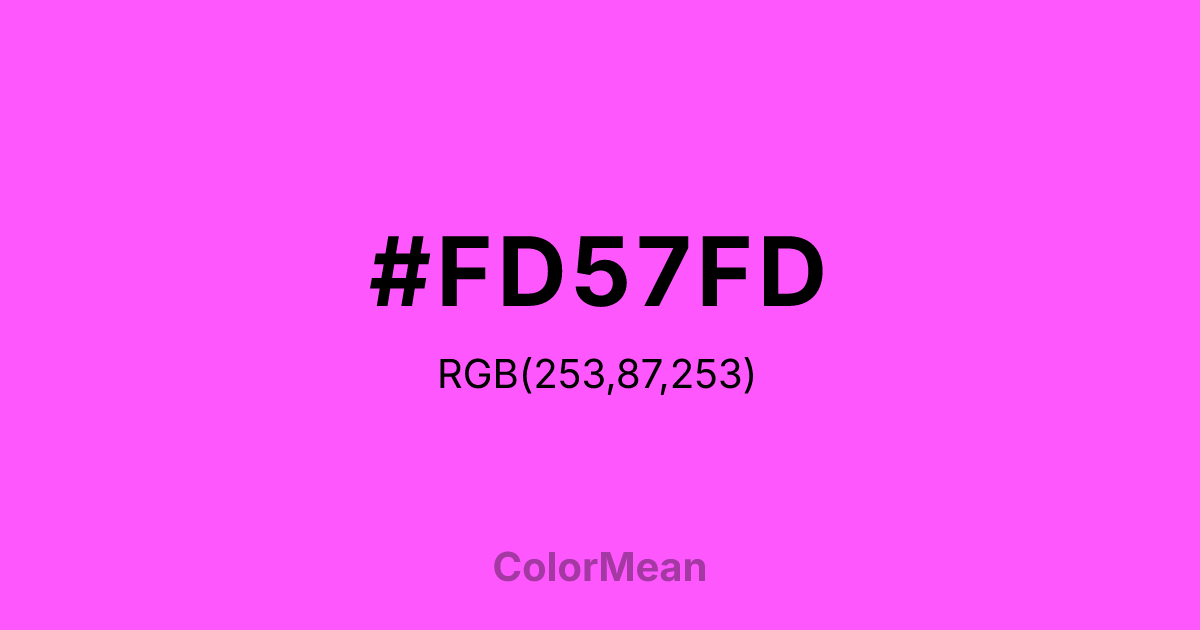 #FD57FD color swatch