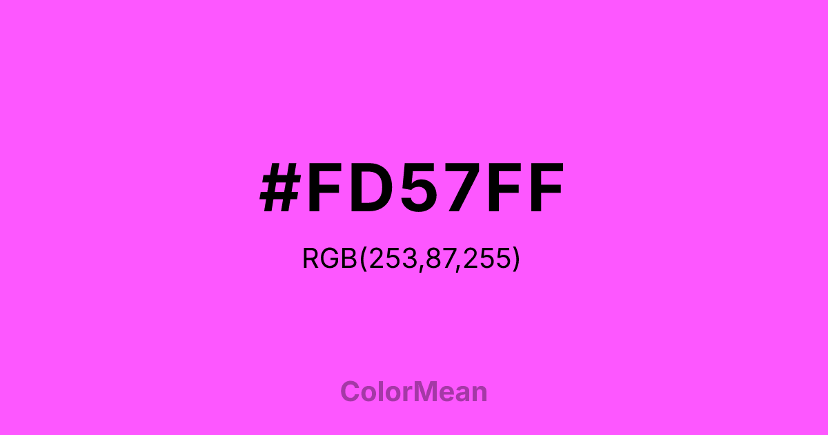 #FD57FF color swatch