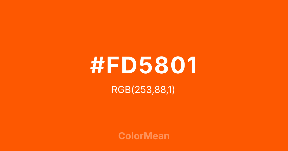#FD5801 color swatch