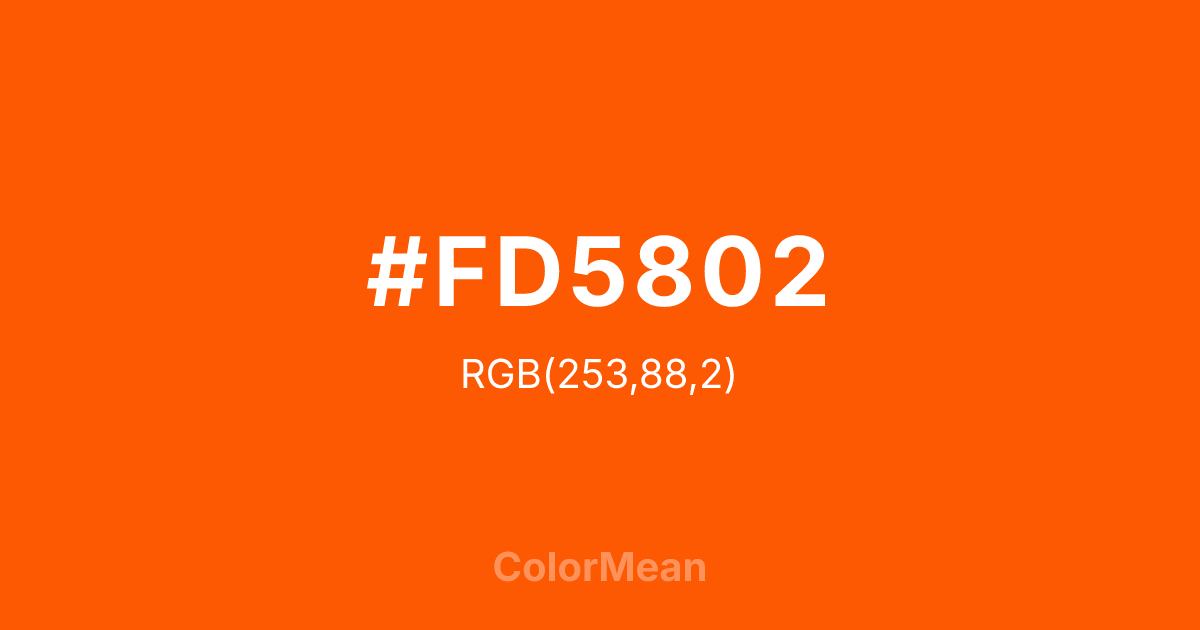 #FD5802 color swatch