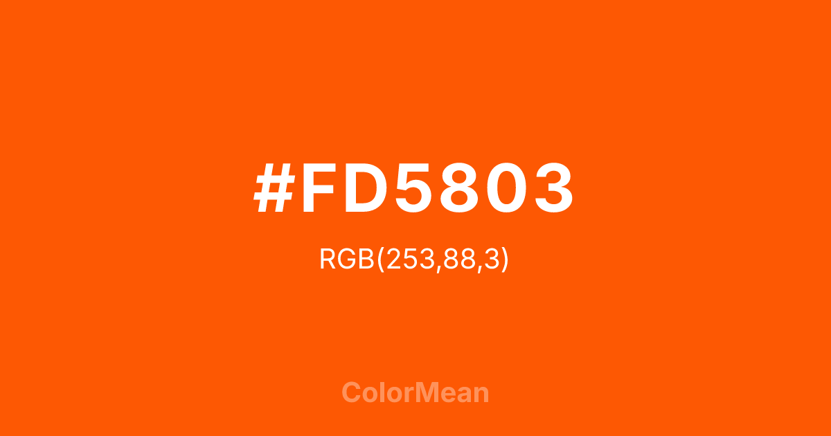 #FD5803 color swatch