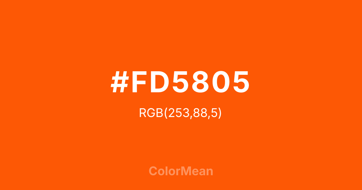 #FD5805 color swatch