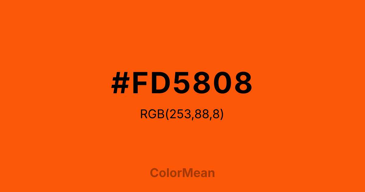 #FD5808 color swatch