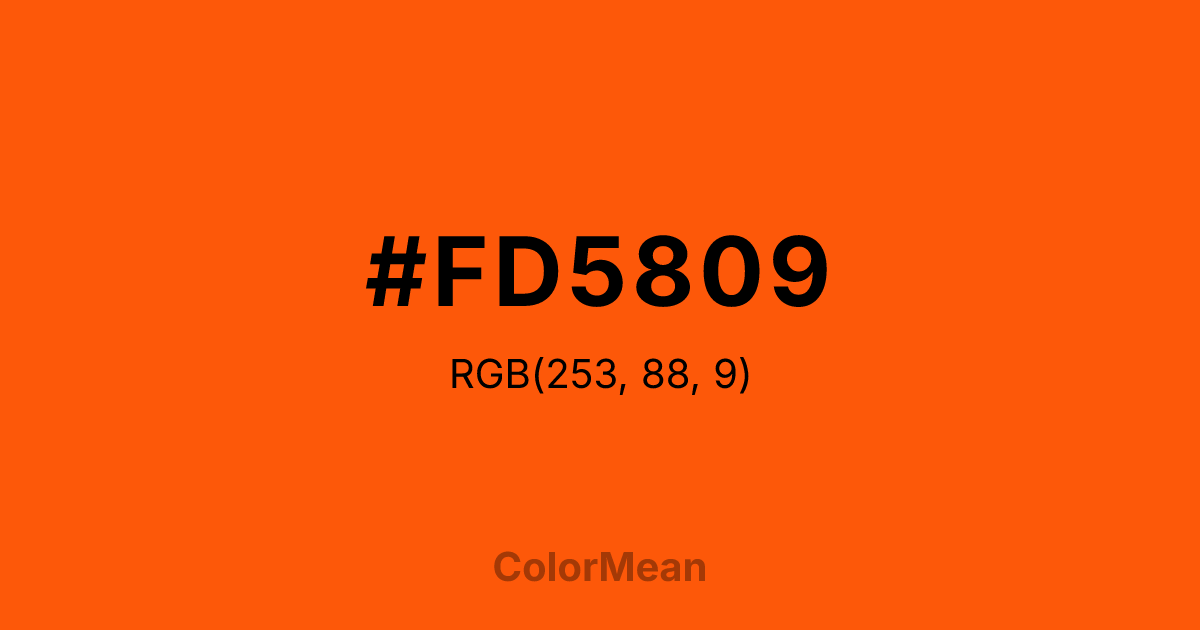 #FD5809 color swatch