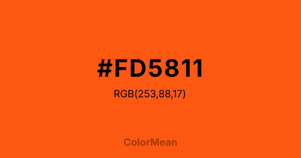 #FD5811 color swatch