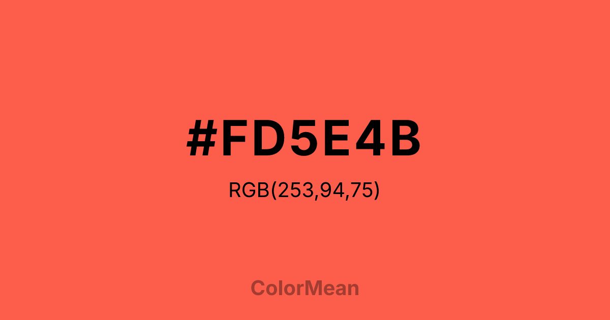 #FD5E4B color swatch