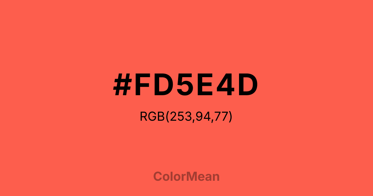 #FD5E4D color swatch