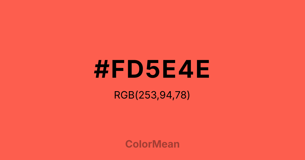 #FD5E4E color swatch