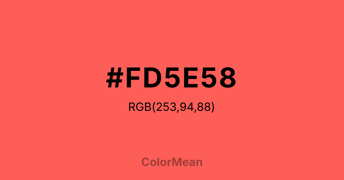#FD5E58 color swatch