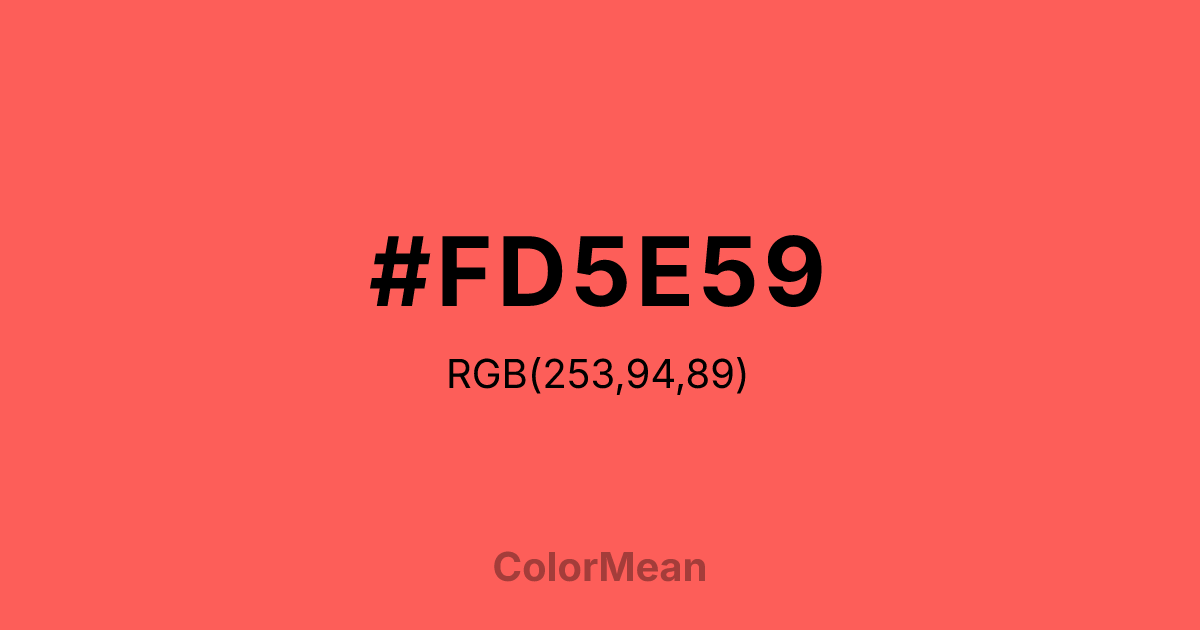 #FD5E59 color swatch