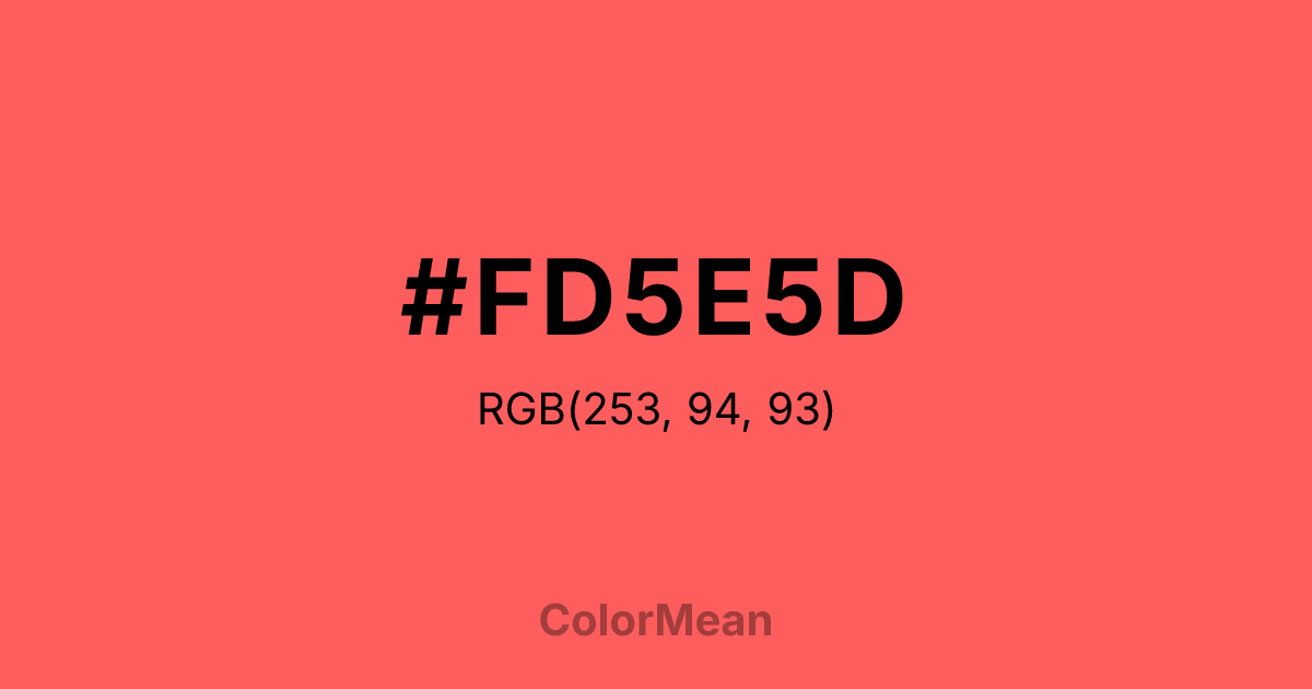 #FD5E5D color swatch