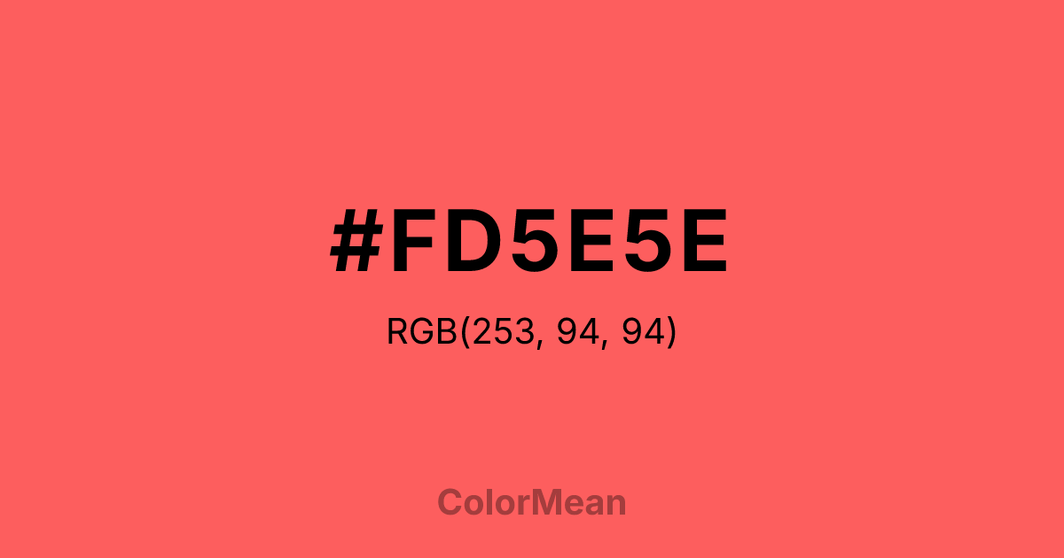 #FD5E5E color swatch