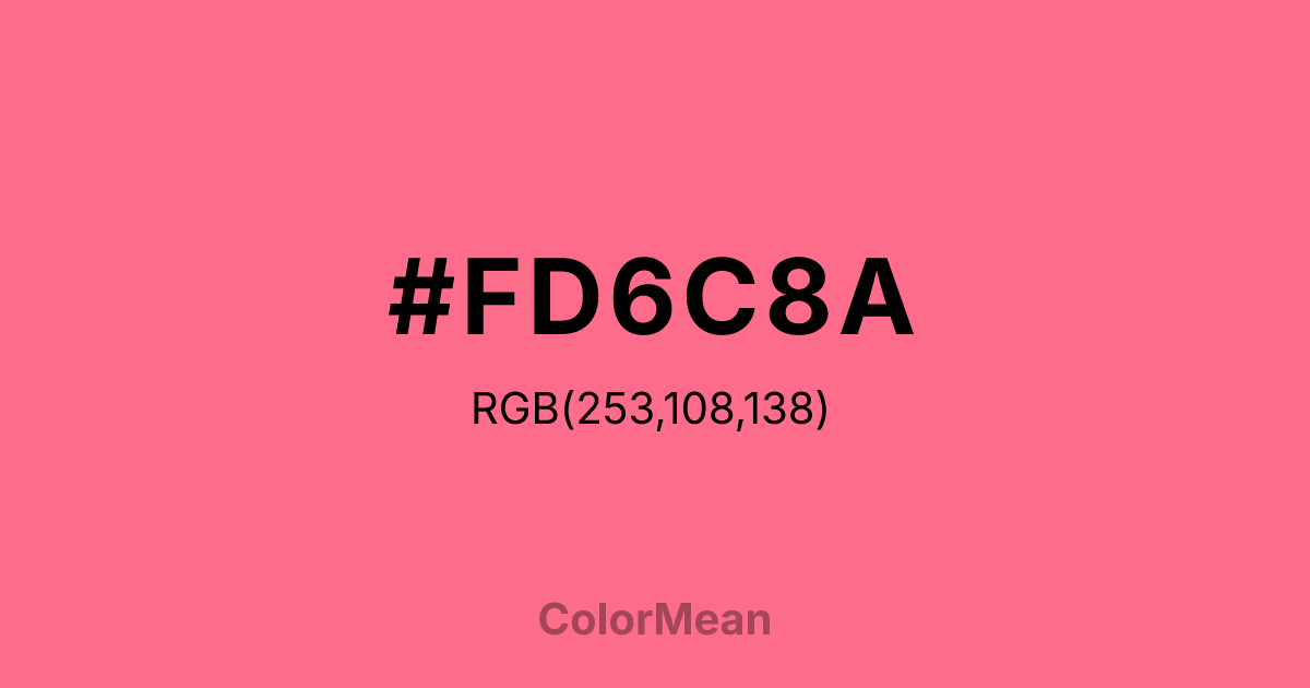 #FD6C8A color swatch