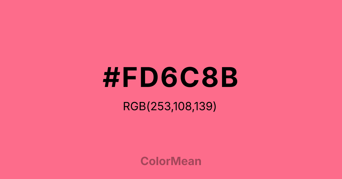 #FD6C8B color swatch