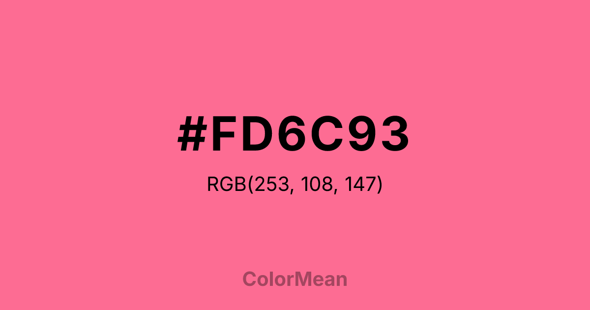 #FD6C93 color swatch