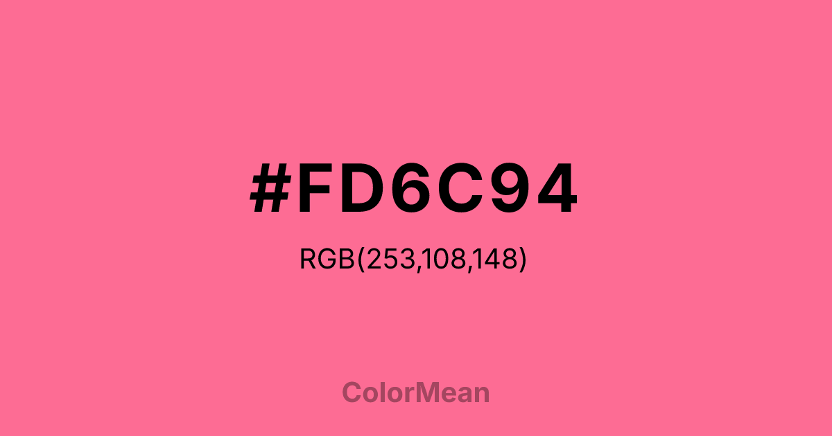 #FD6C94 color swatch