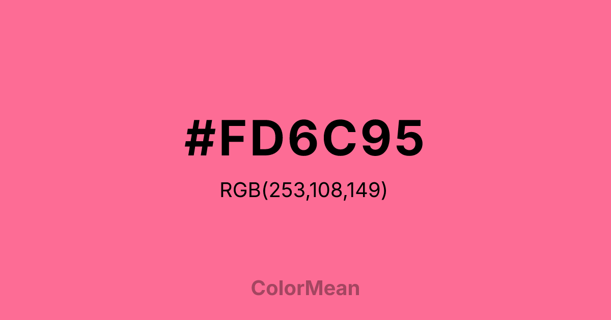 #FD6C95 color swatch
