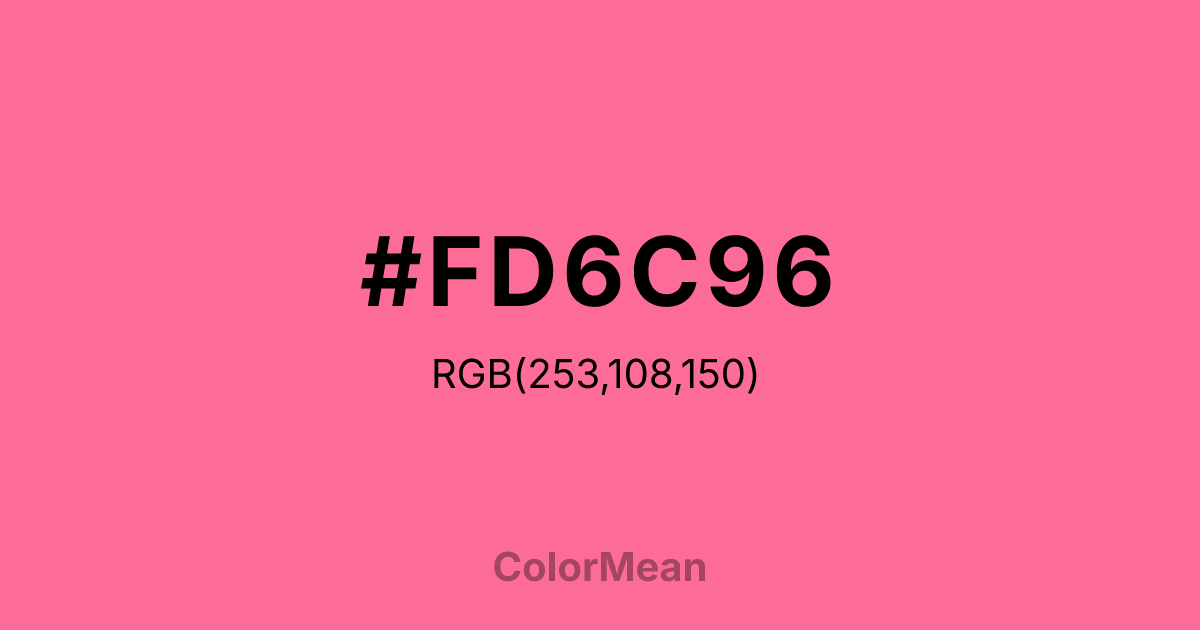 #FD6C96 color swatch