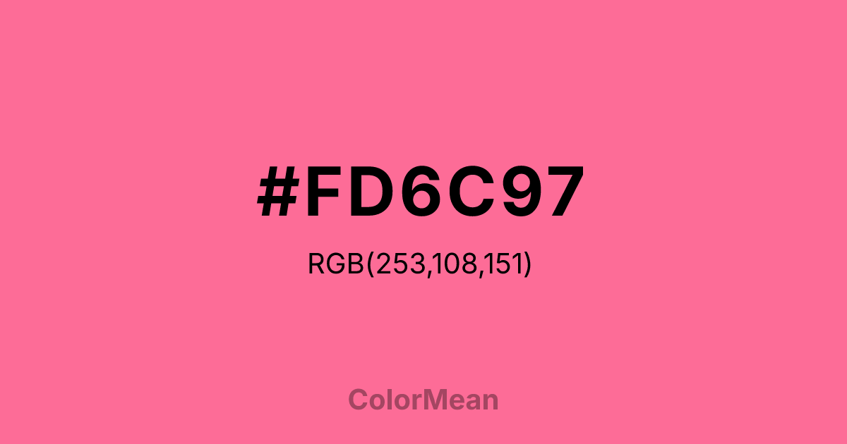 #FD6C97 color swatch