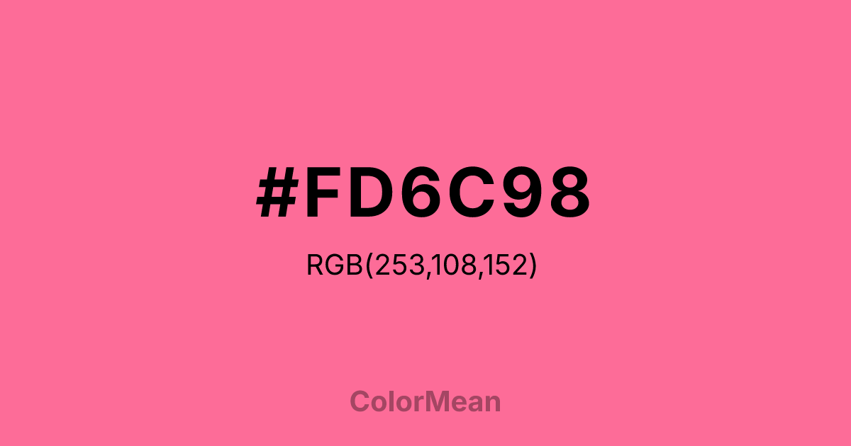 #FD6C98 color swatch