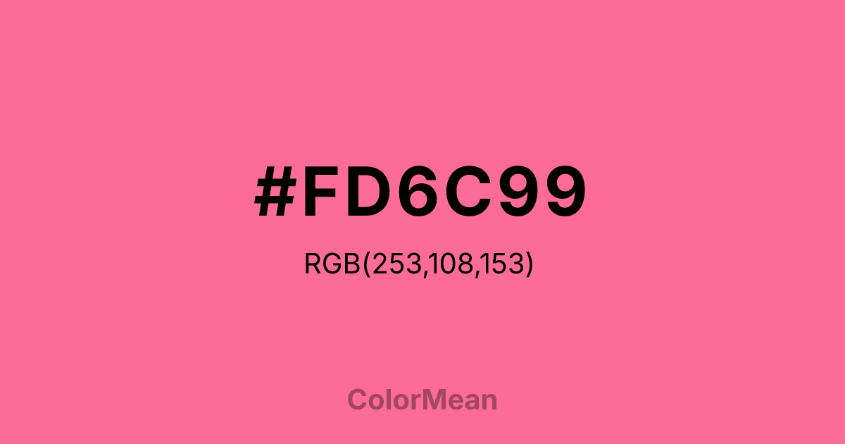 #FD6C99 color swatch