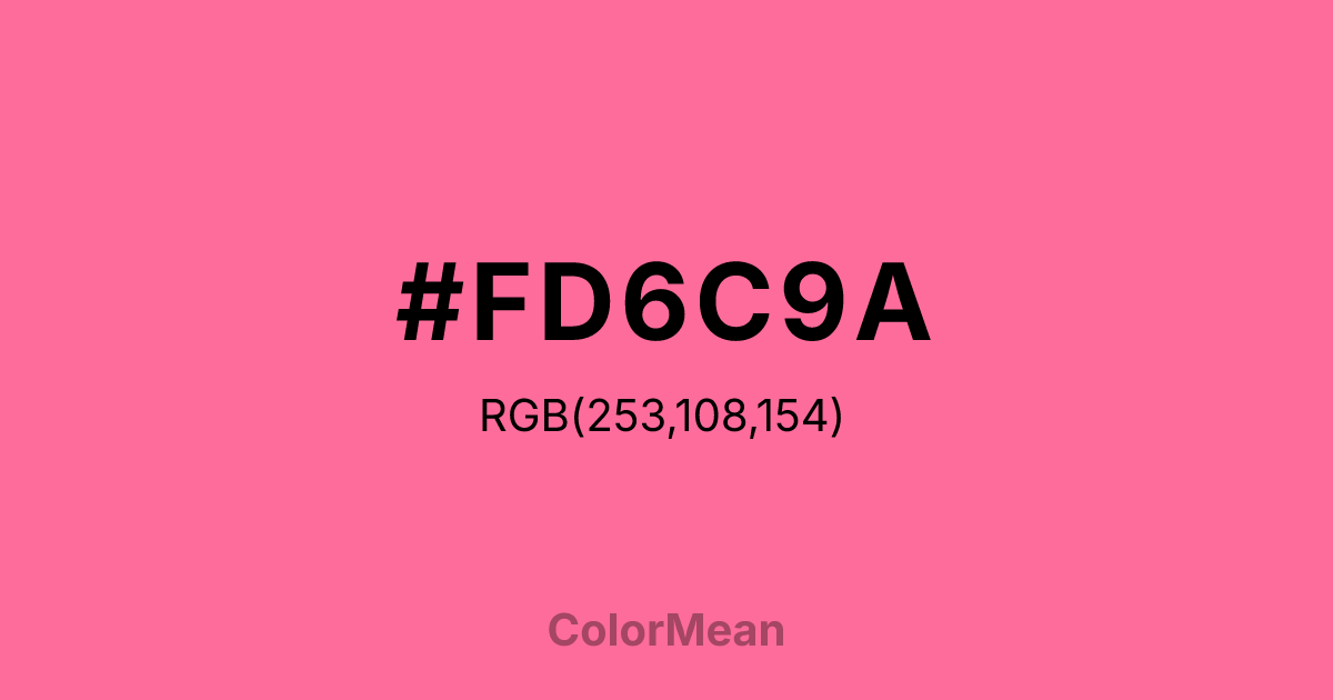 #FD6C9A color swatch