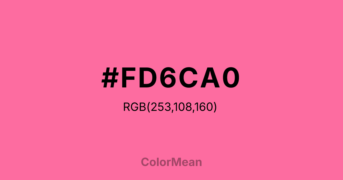 #FD6CA0 color swatch