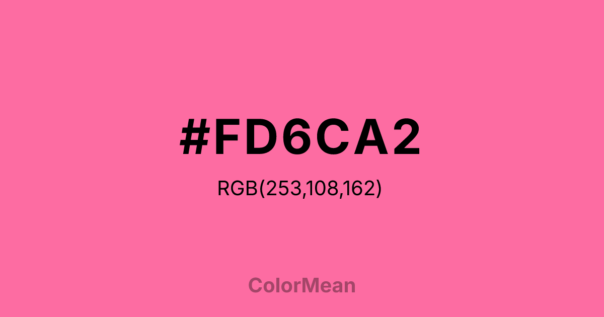 #FD6CA2 color swatch