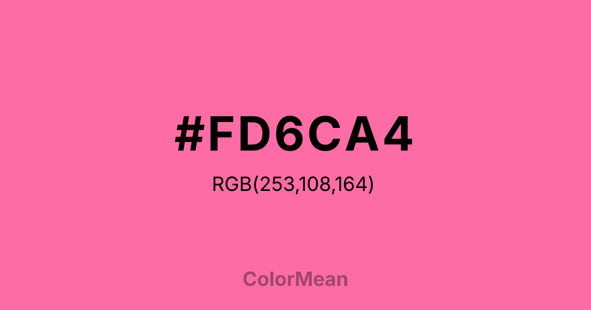 #FD6CA4 color swatch
