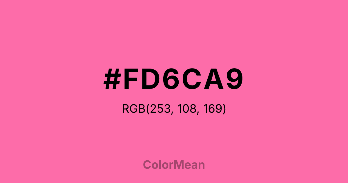 #FD6CA9 color swatch