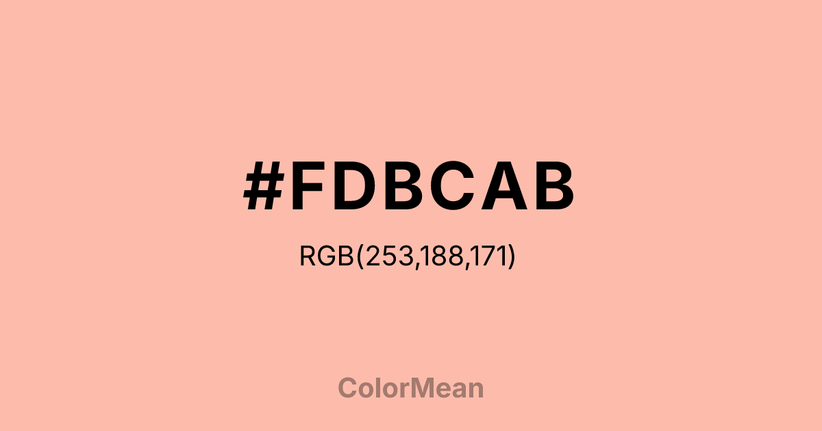 #FDBCAB color swatch