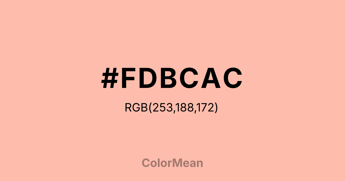 #FDBCAC color swatch