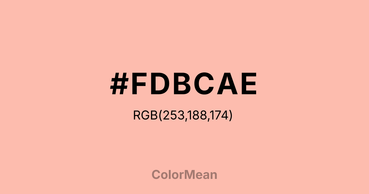 #FDBCAE color swatch