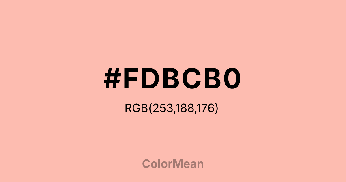 #FDBCB0 color swatch