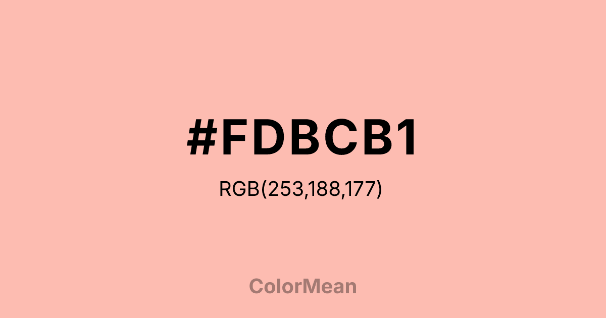 #FDBCB1 color swatch