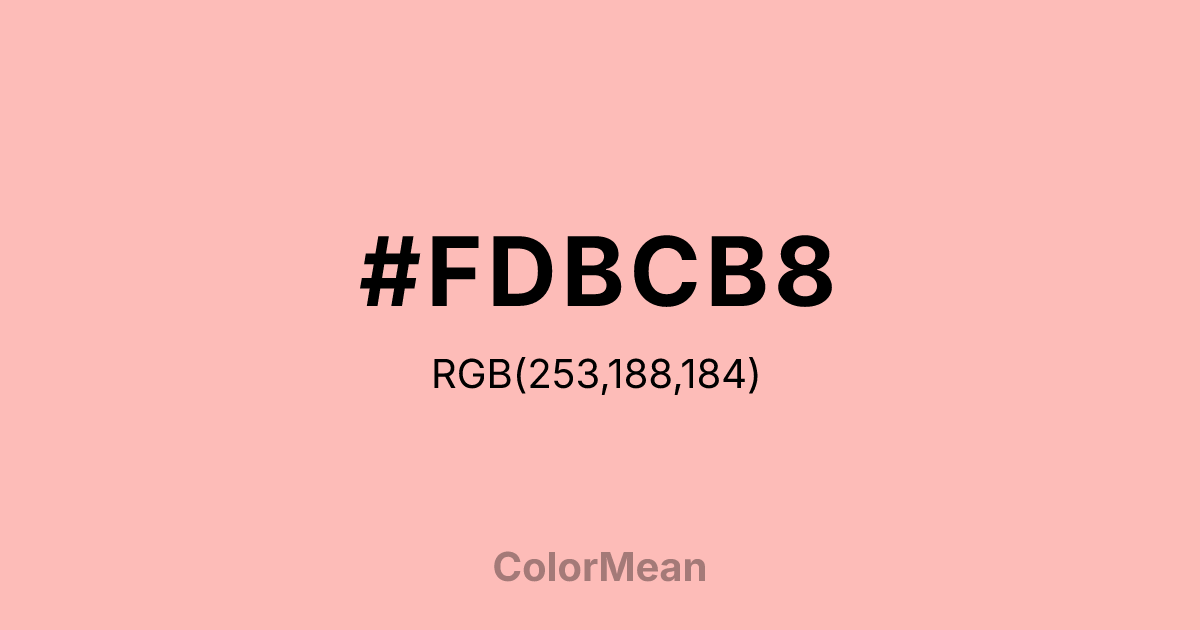 #FDBCB8 color swatch